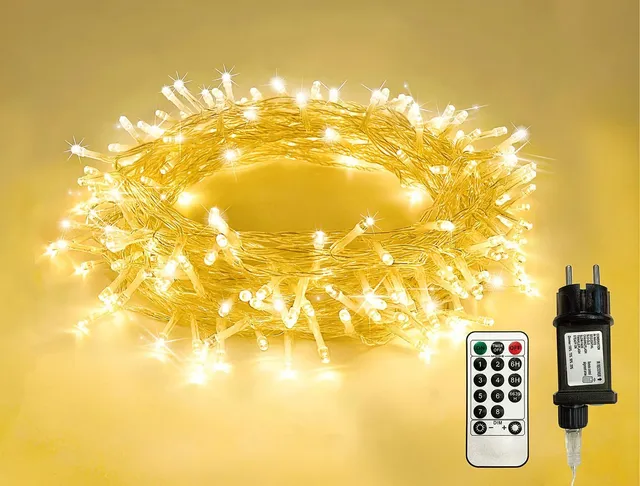 Lunartec Licht-Dekoration LED-Lichterkette 200 LEDs 20m warmweiß