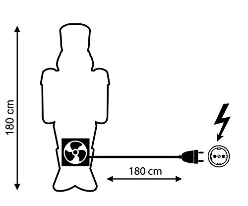 Bonetti LED Nussknacker aufblasbar 180cm für innen außen