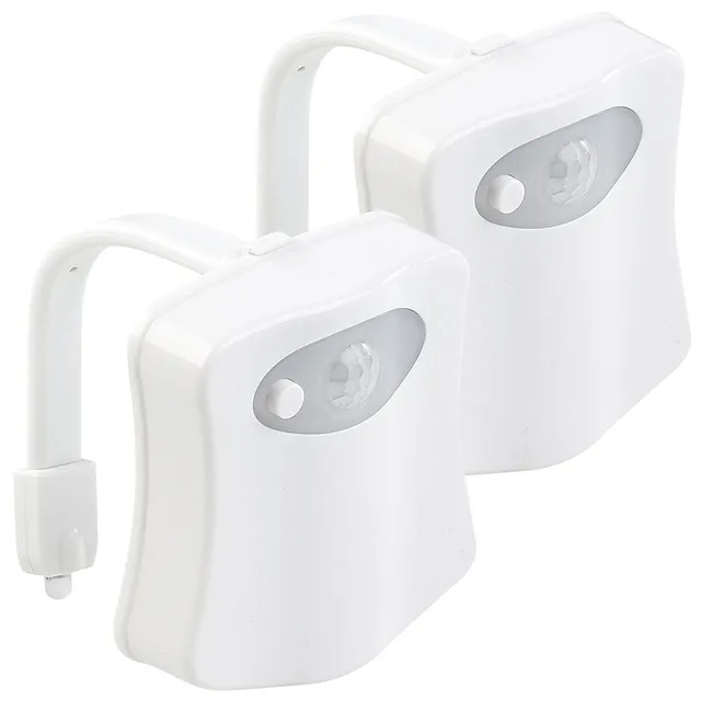 Lunartec WC Licht 2er-Pack LED Toilettenlicht 16 Farben