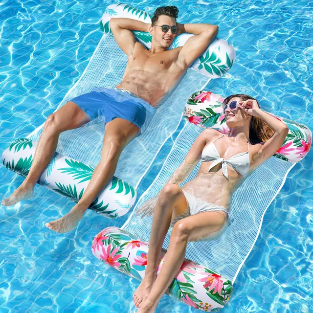 WEARXI Schwimmhilfen Luftmatratze Pool XL 2 Stück 4in1