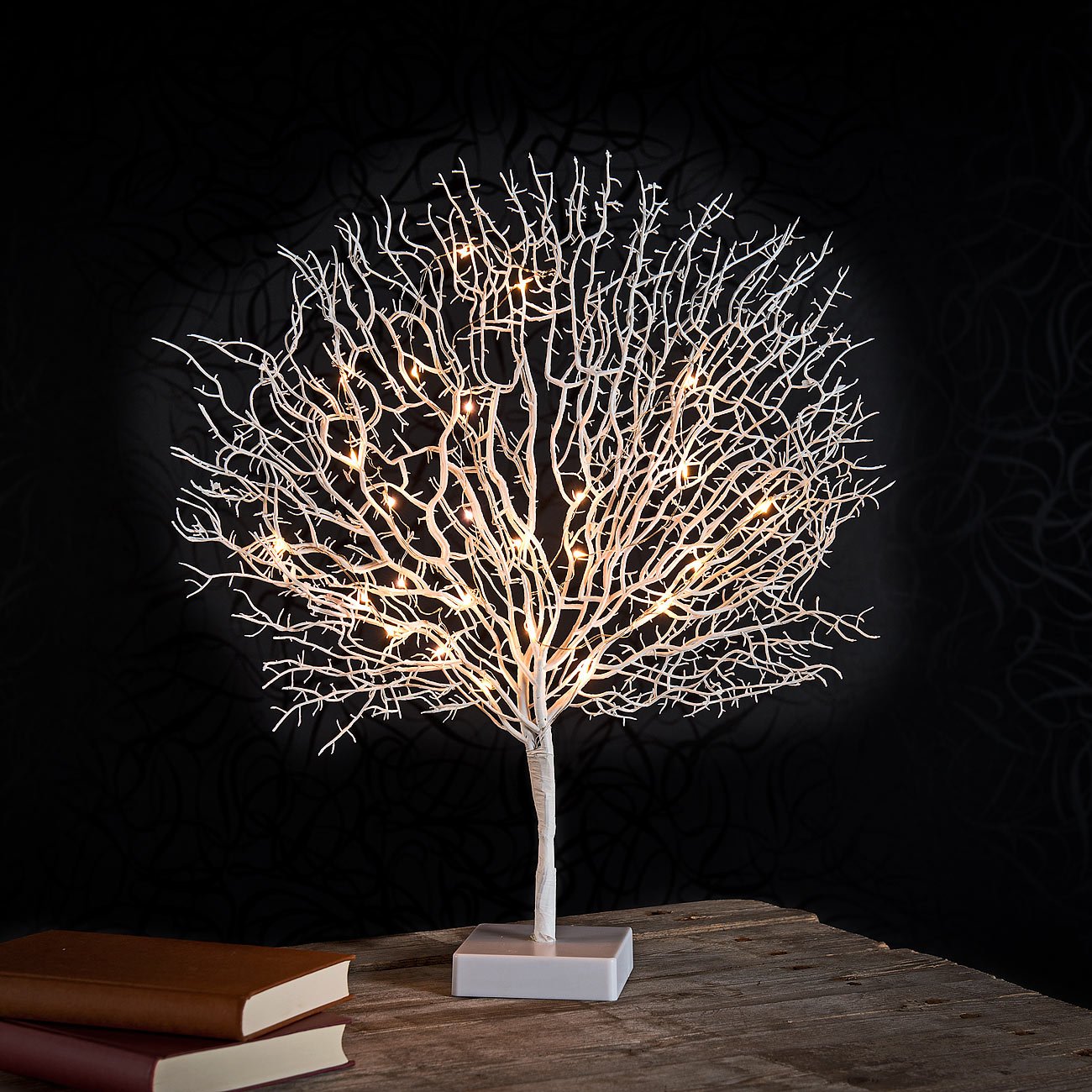 Lunartec Licht-Dekoration LED Lichterbaum 25 LEDs warmweiß Batterie