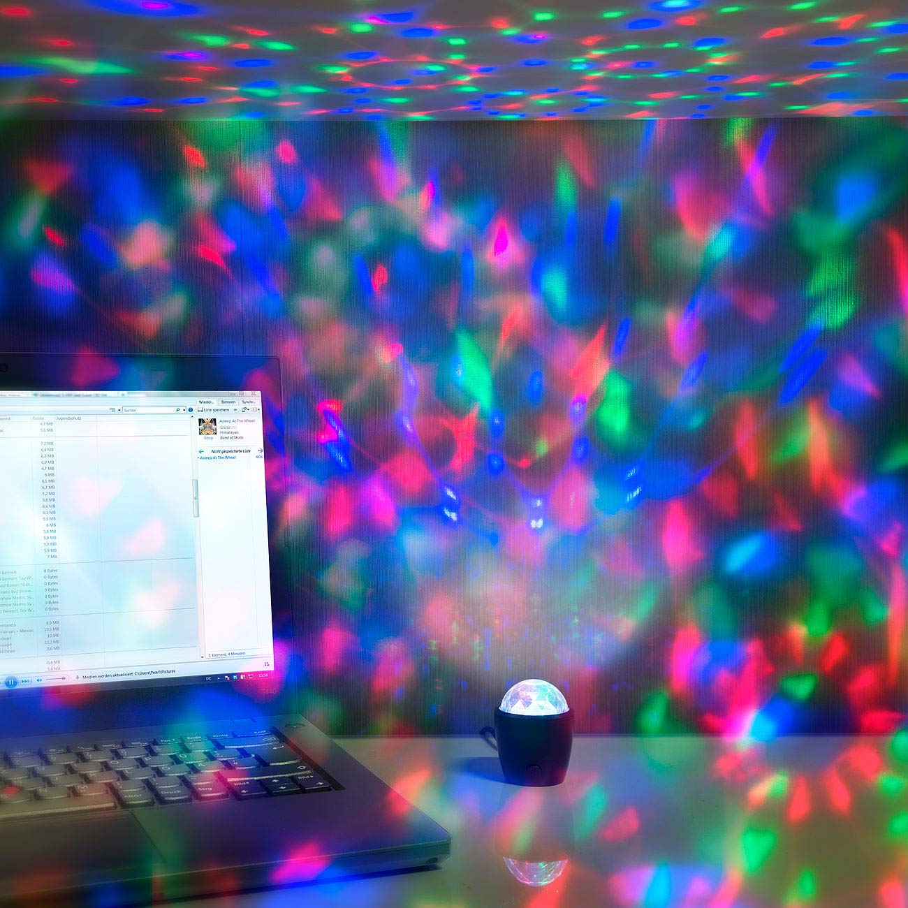 Lunartec Licht-Dekoration Mini-Disco-Licht RGB USB RGB