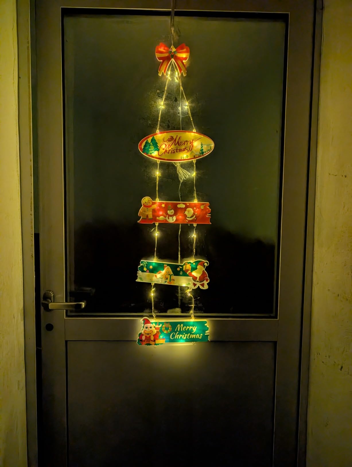 Qedertek Lighting 72 LED Weihnachtskranz Bunt mit Timer