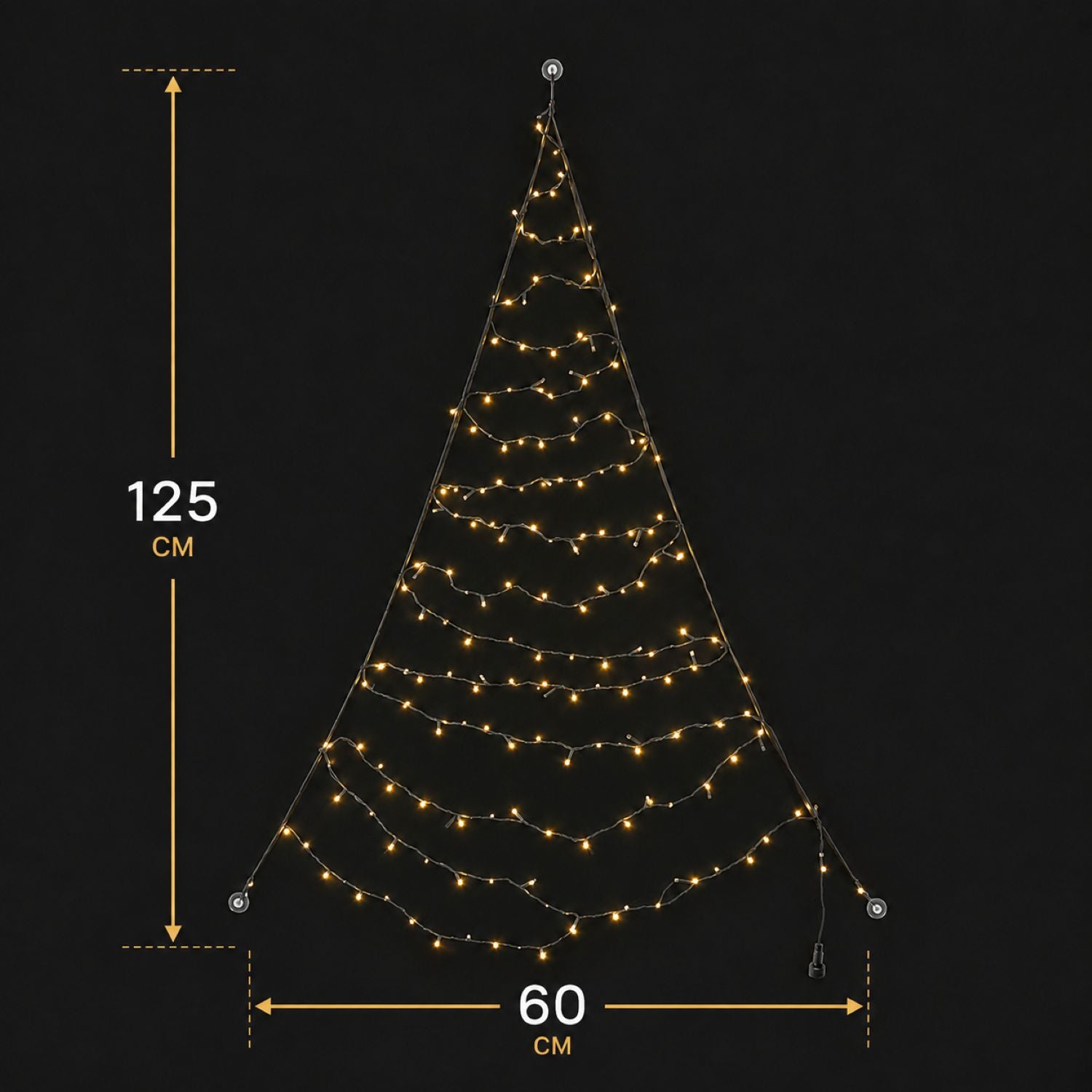Fairybell Premium Fenster-Weihnachtsbaum 1,25m 64 LED Switch
