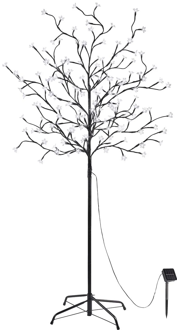 Lunartec Solar LED-Kirschbaum 150 cm 152 LEDs