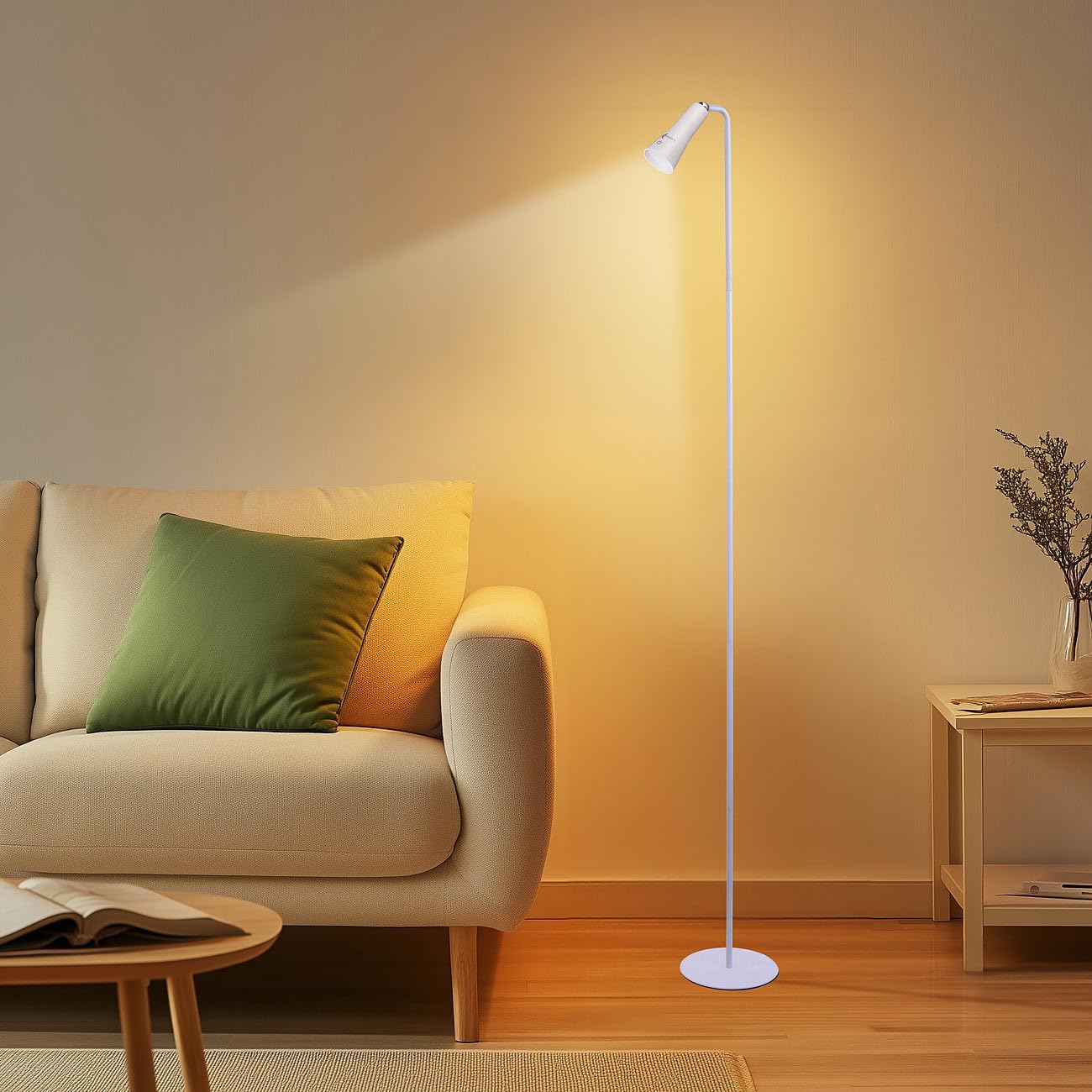 Lunartec Innenbeleuchtung Bodenständer magnetisch 150 cm weiß