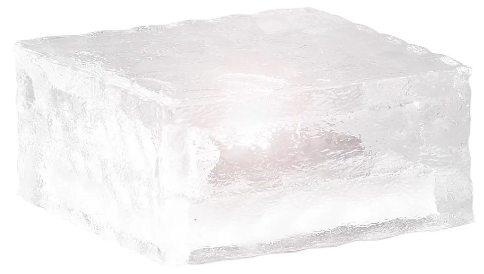 Lunartec Außenbeleuchtung Solar-Glasbaustein 10x10cm warmweiß
