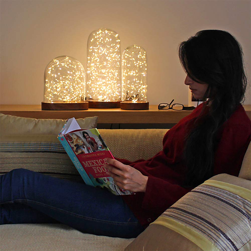 WEARXI Lichterkette Batterie 10x 2M 20 LED warmweiß innen