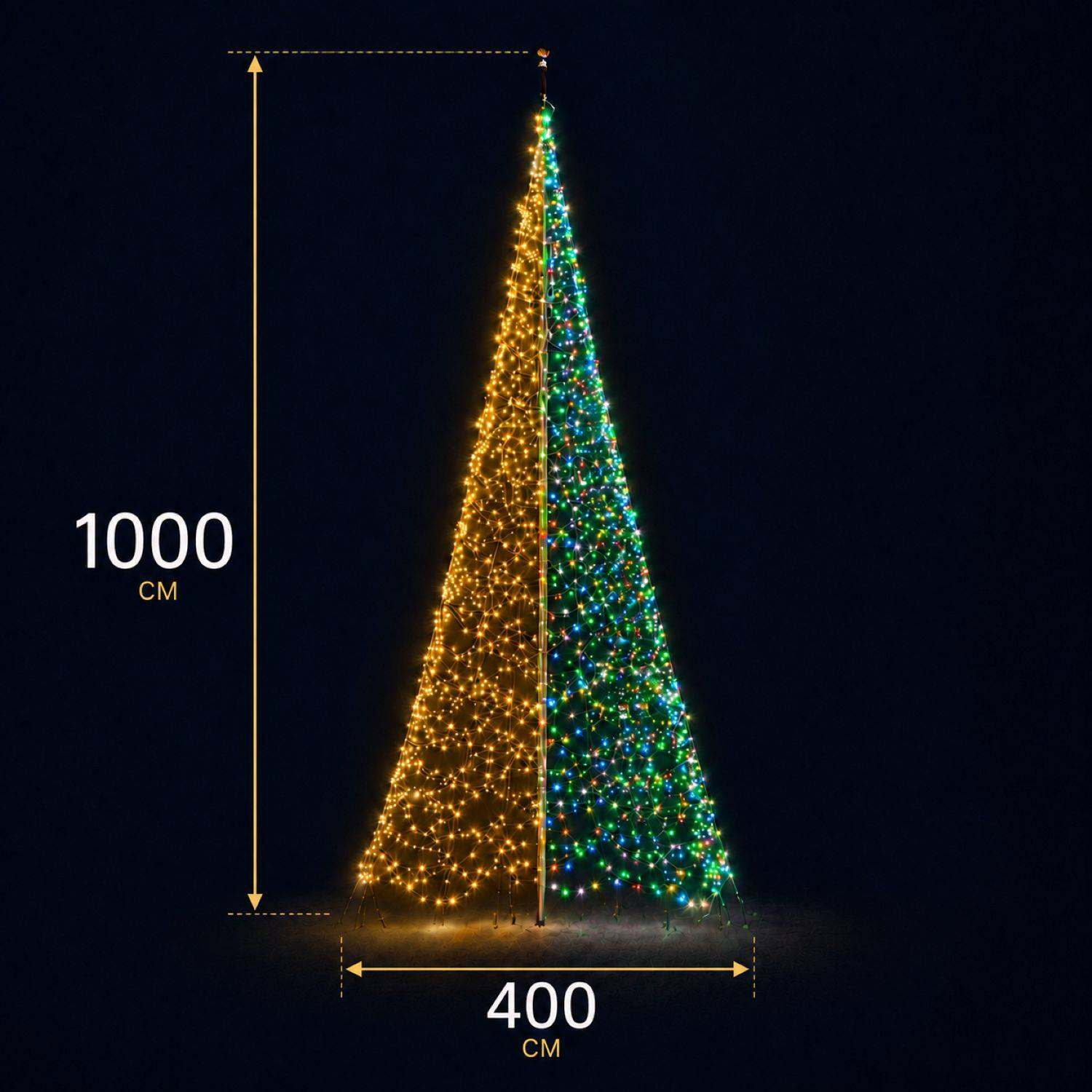 Fairybell Premium 10 m Weihnachtsbaum 8000 LED Luminous Switch
