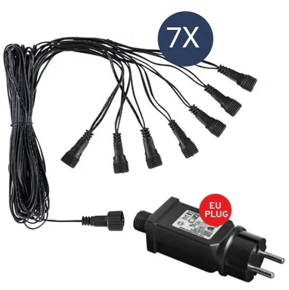 Fairybell Accessories 6m 1050 LED Anschlusskabel 7 Anschlüsse