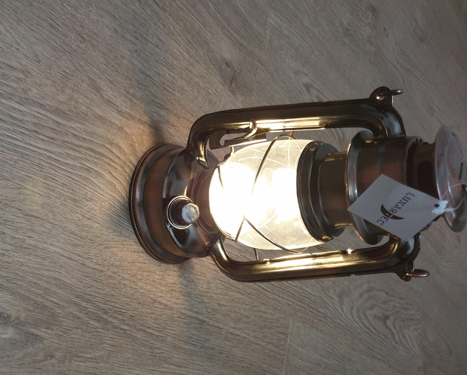 Lunartec Sturmlaterne LED Bronze warmweiß batteriebetrieben