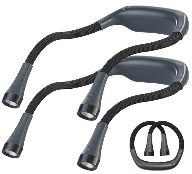 Lunartec Taschenlampen LED-Hals-Leselampe 2er-Set 4W dimmbar