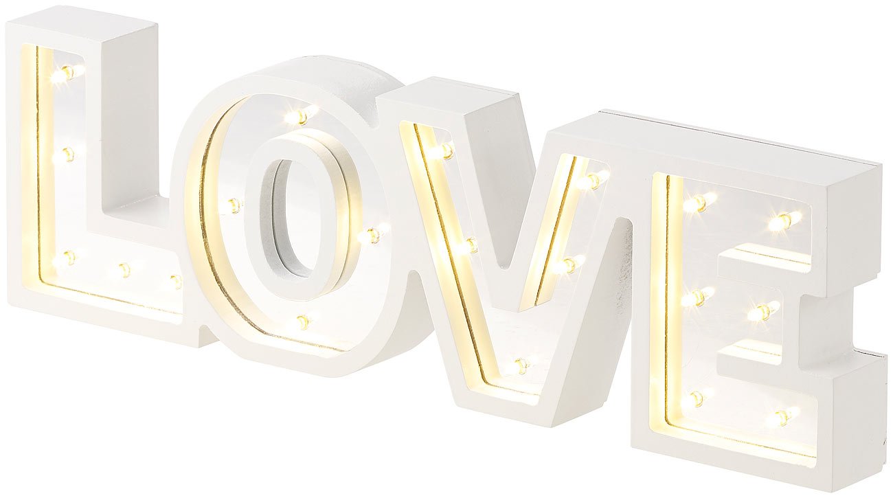 Lunartec Licht-Dekoration LOVE Schriftzug batteriebetrieben