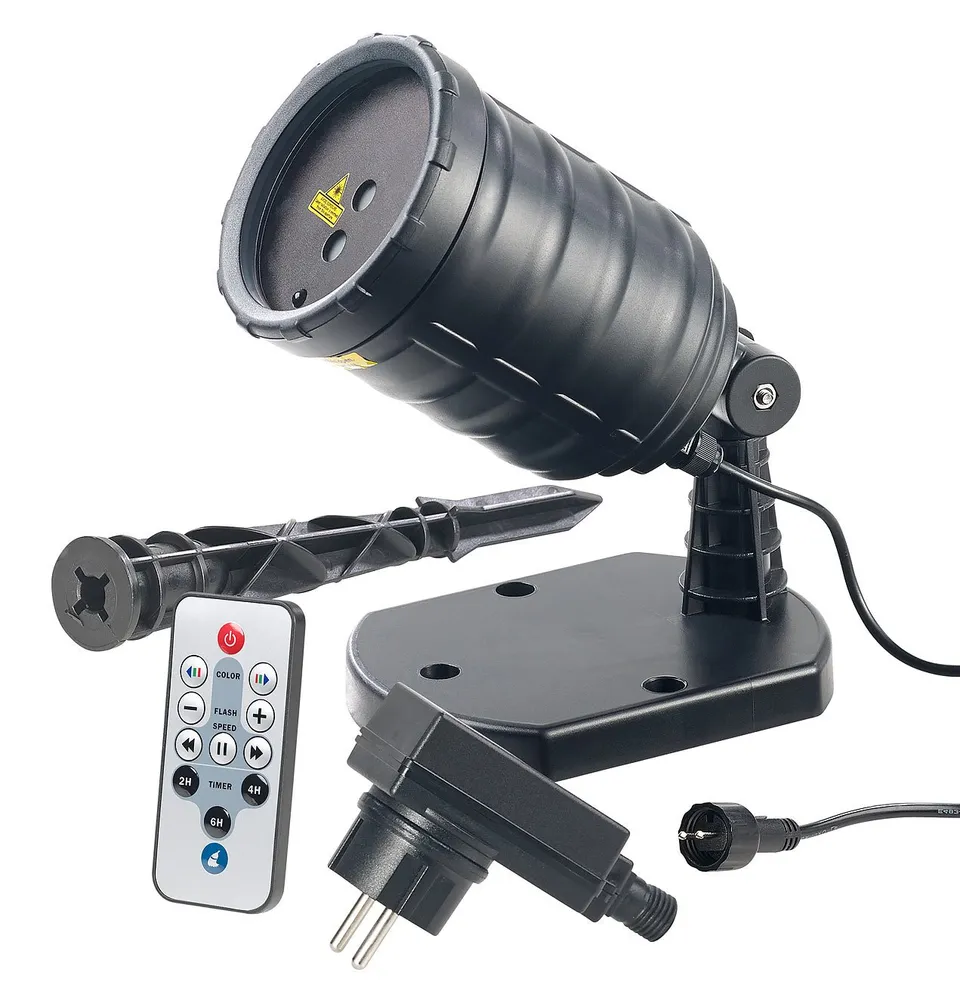Lunartec Licht-Dekoration Star Shower LP-320 Laser-Projektor rot grün