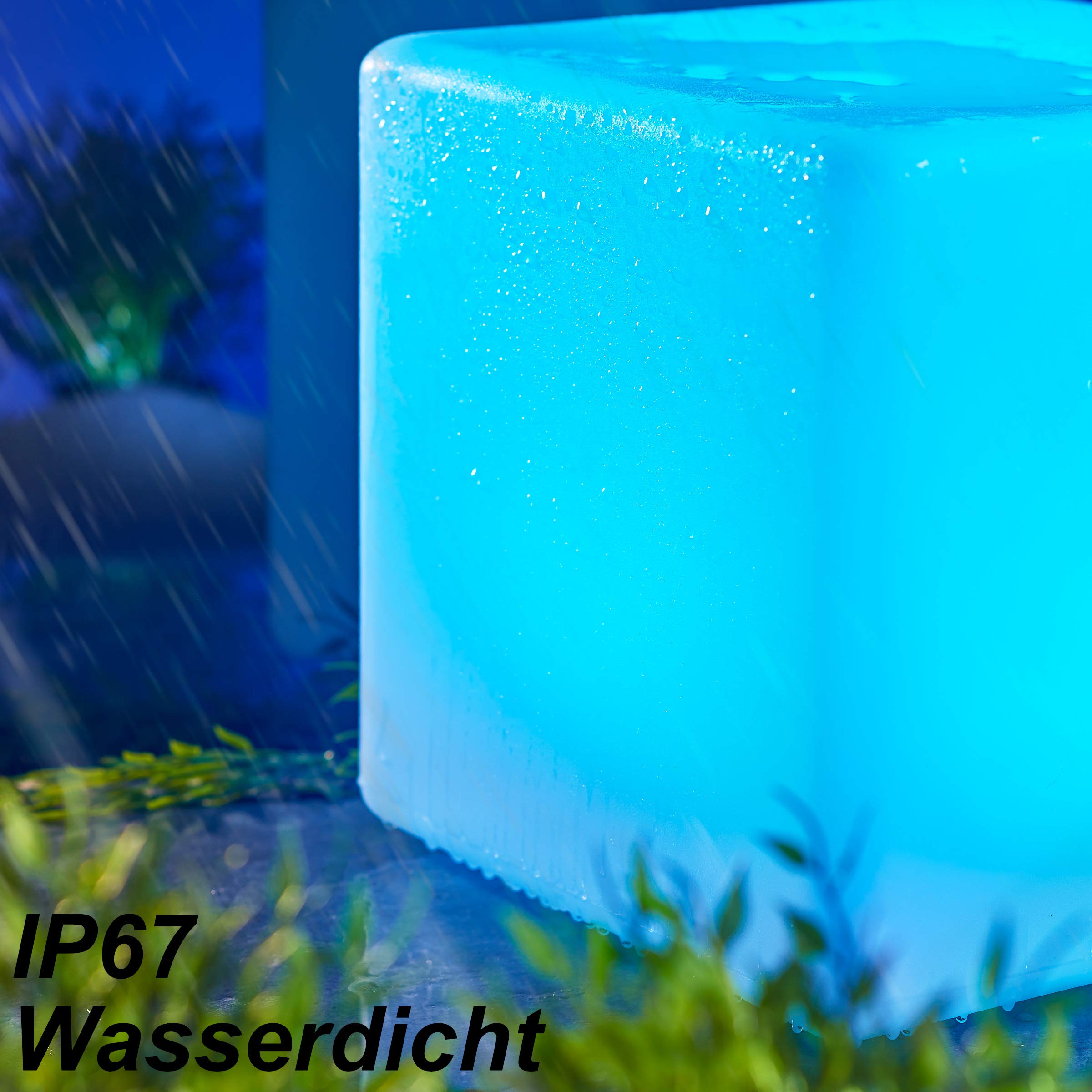 Bonetti Solar Lights Würfel Solarleuchte 30x30 cm RGB