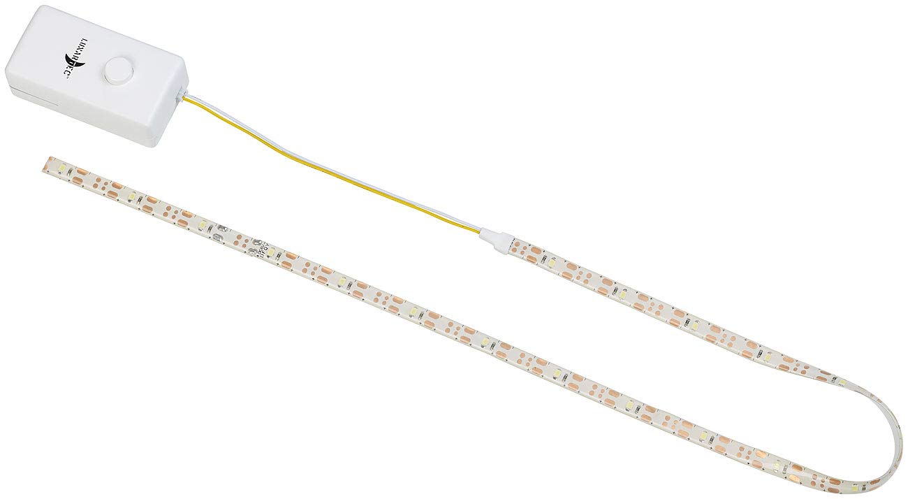 Lunartec Leuchtmittel LED Streifen Batterie 60cm tageslichtweiß