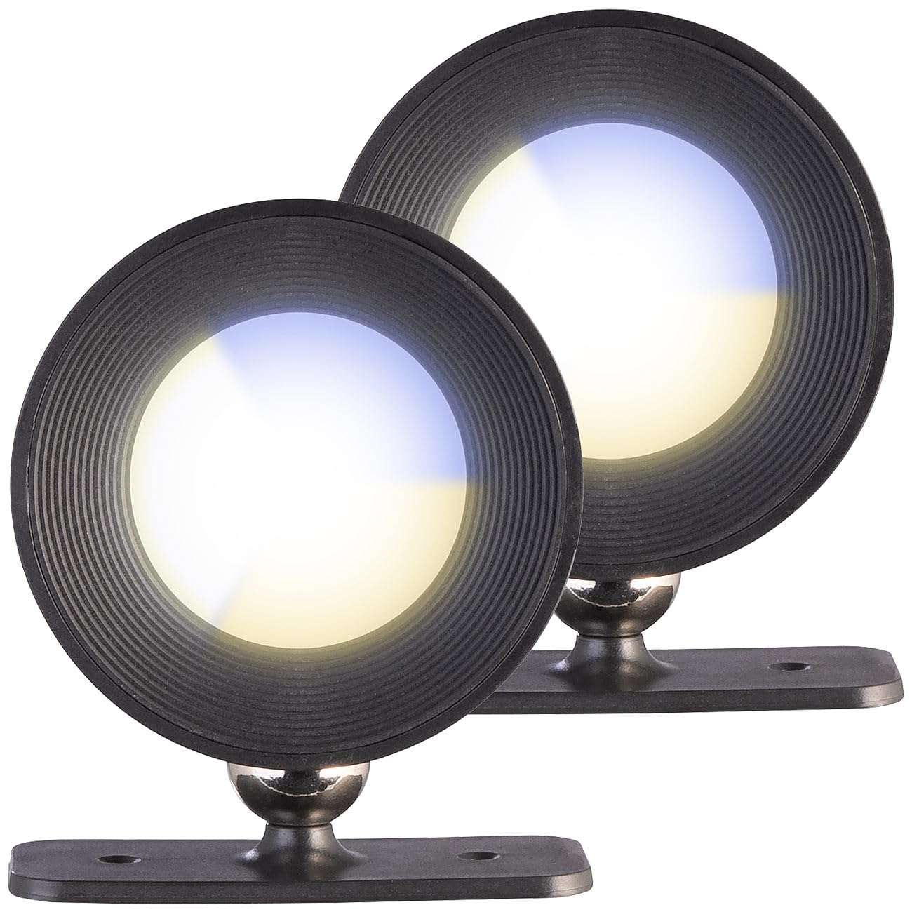Lunartec Innenbeleuchtung LED-Wandlampe 2er-Set schwarz dimmbar