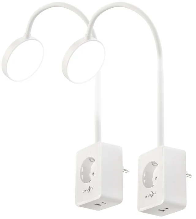 Lunartec Innenbeleuchtung CCT-Steckerleuchten 2er-Set schwarz USB