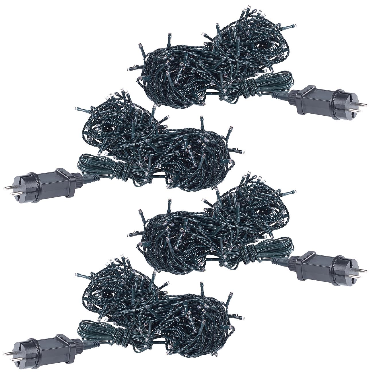 Lunartec Licht-Dekoration LED-Lichterkette 4er-Set 160 LEDs warmweiß
