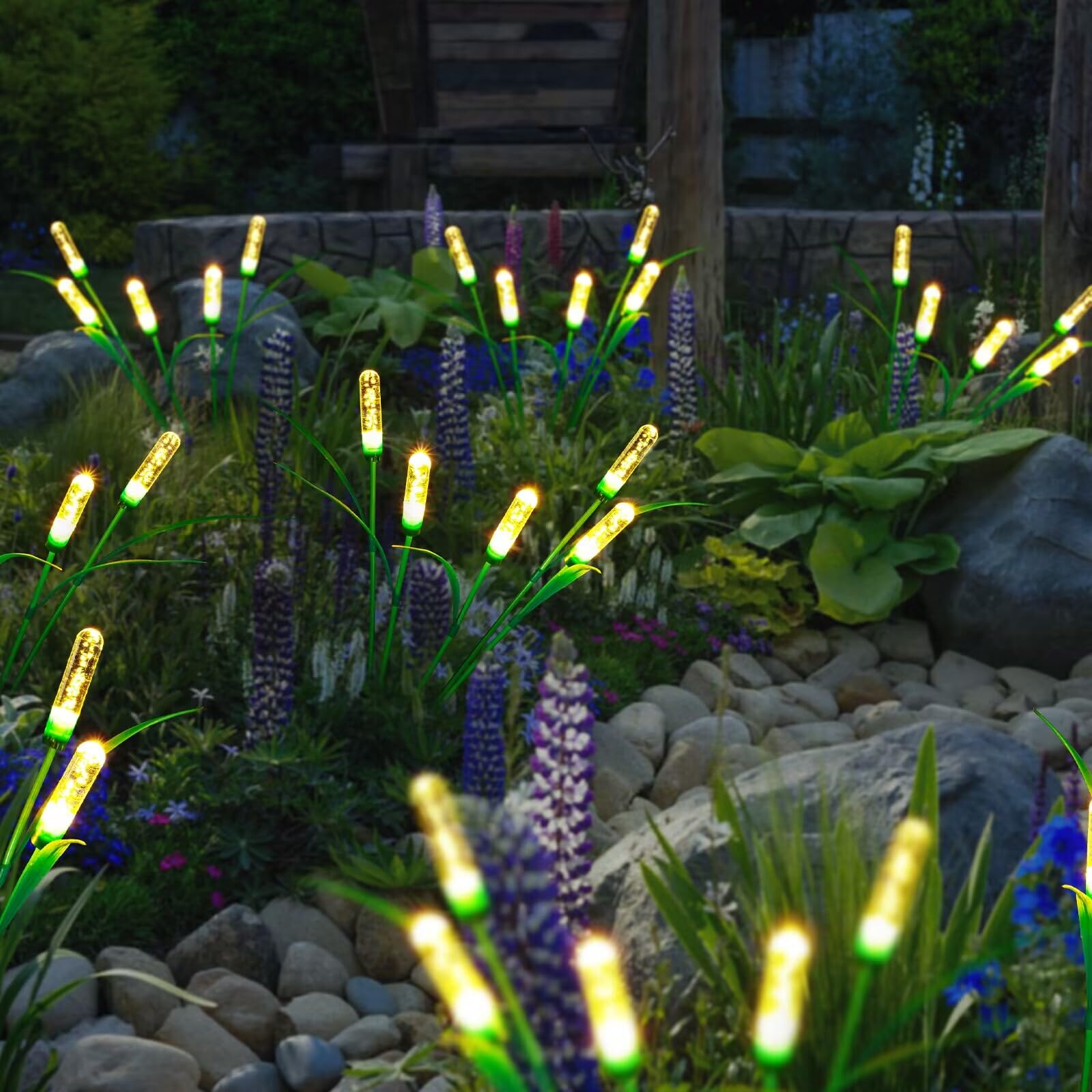 Bxroiu Solar Laterne warmweiß 2er Set für Garten