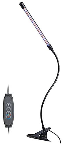 Lunartec Leuchtmittel LED-Pflanzenlampe rot-blau USB dimmbar Clip