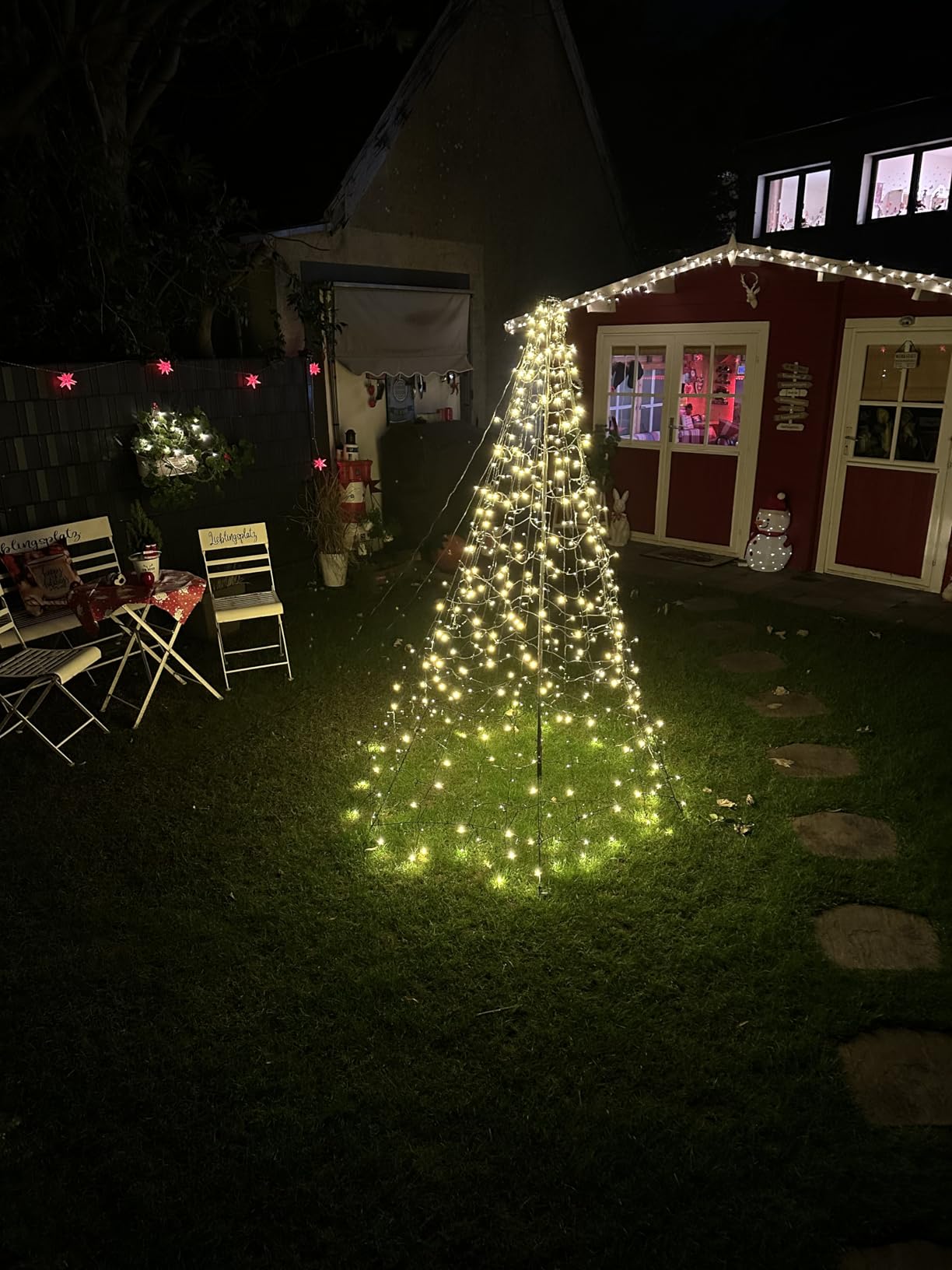 Qedertek Lighting 240 LED Christbaumbeleuchtung warmweiß 2,4m