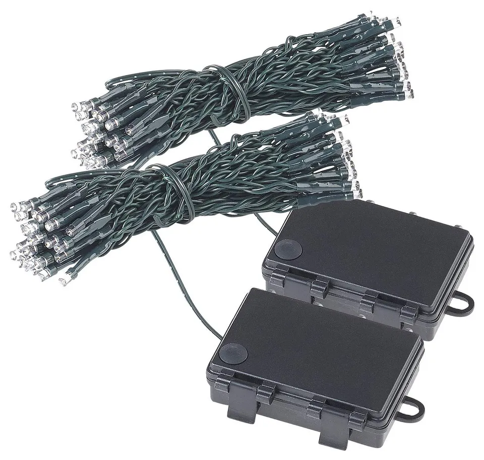 Lunartec Licht-Dekoration LED Lichterketten 2er-Set 5 m Timer