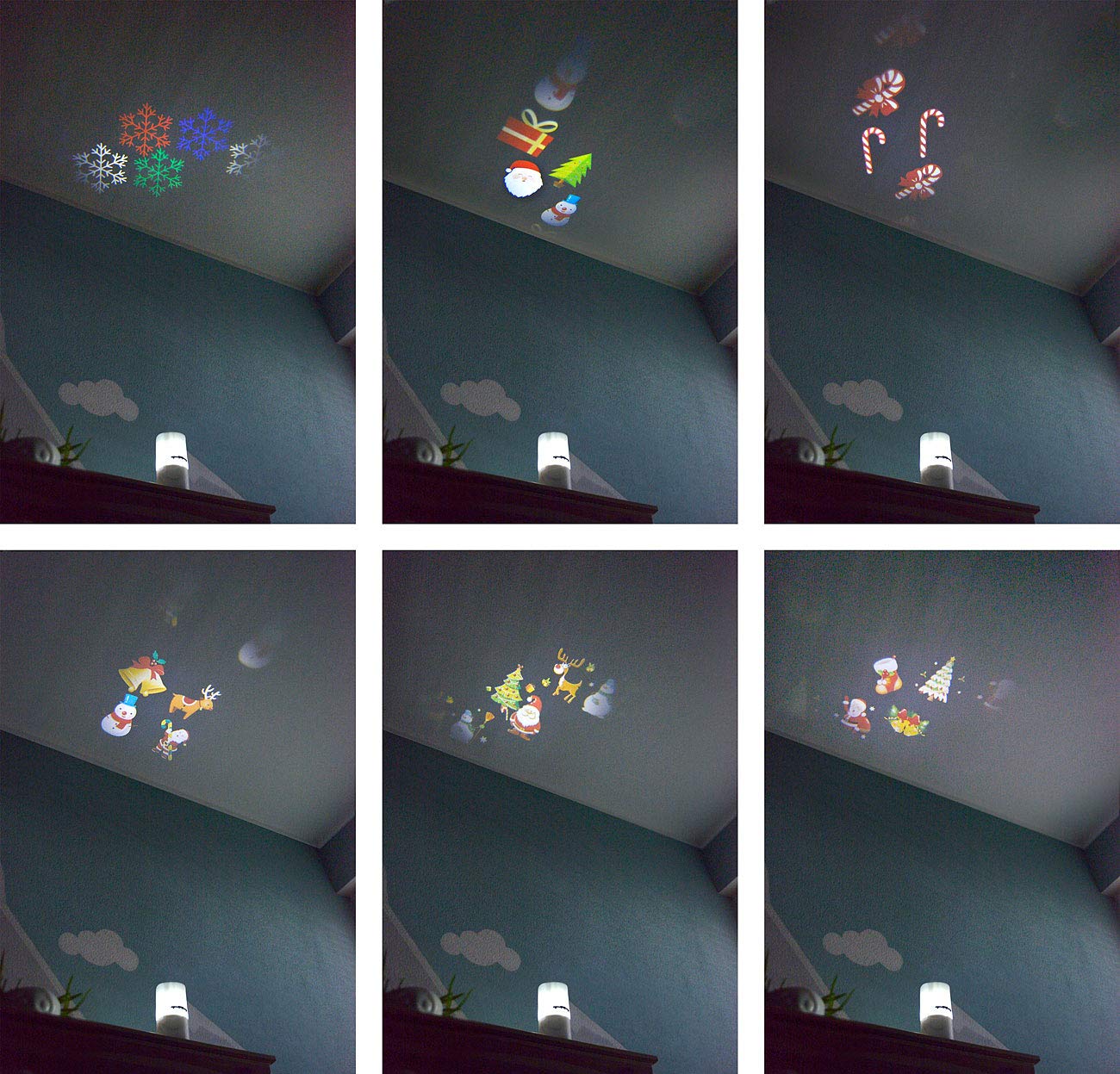 Lunartec Licht-Dekoration Projektionskerze 2er Set 24 Motive