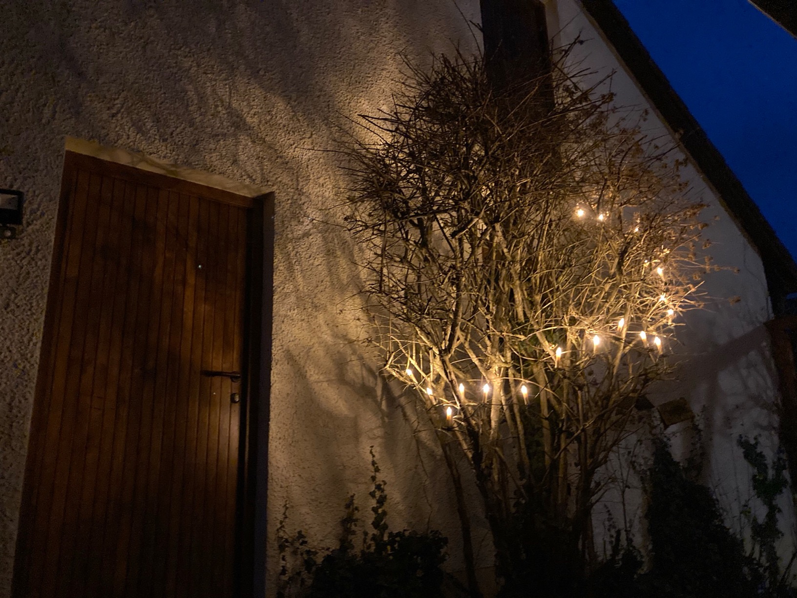 Lunartec Licht-Dekoration LED-Lichterkette 20 Kerzen warmweiß IP44