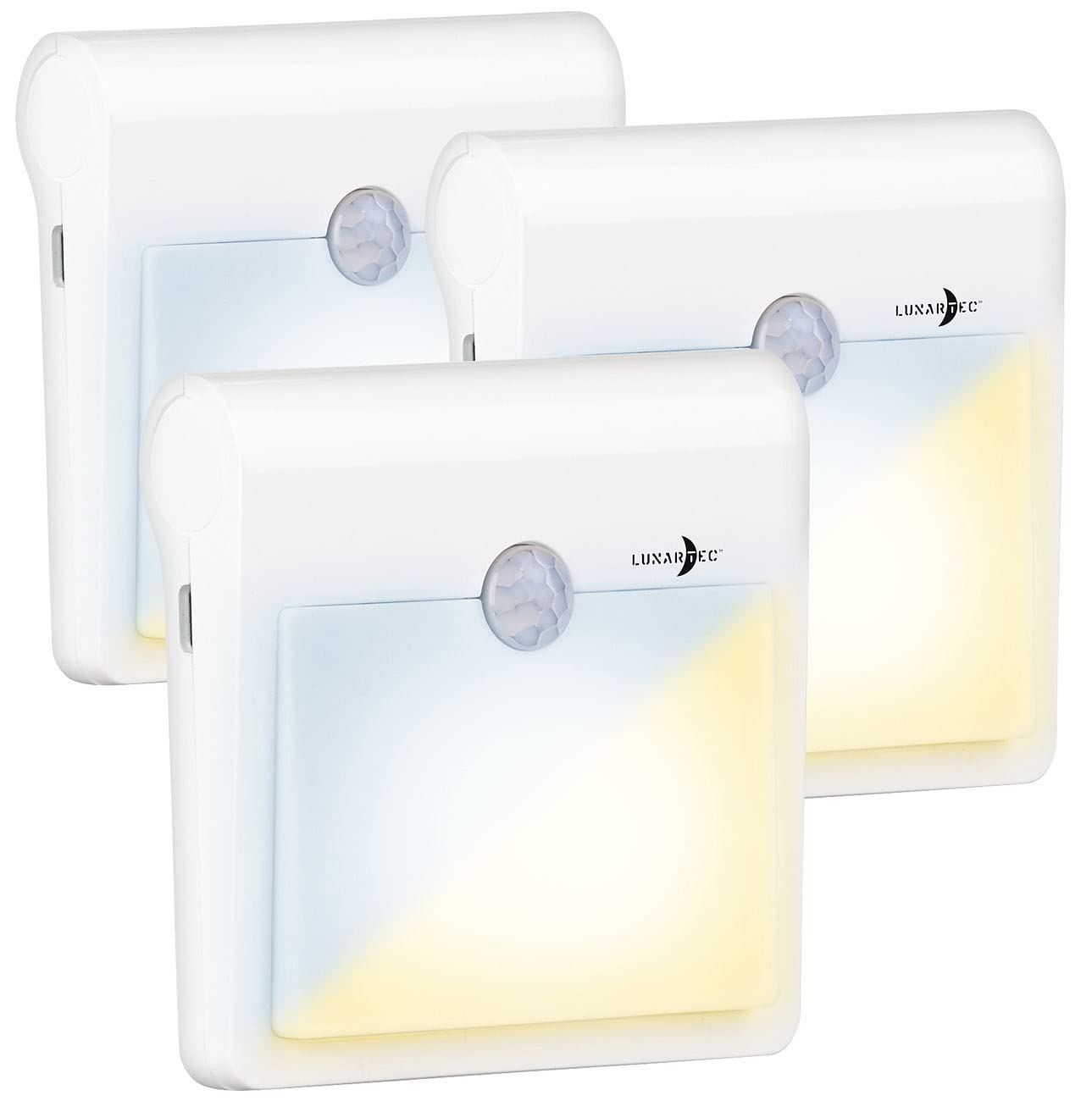 Lunartec Innenbeleuchtung LED-Nachtlicht 3er-Set 40lm Sensor