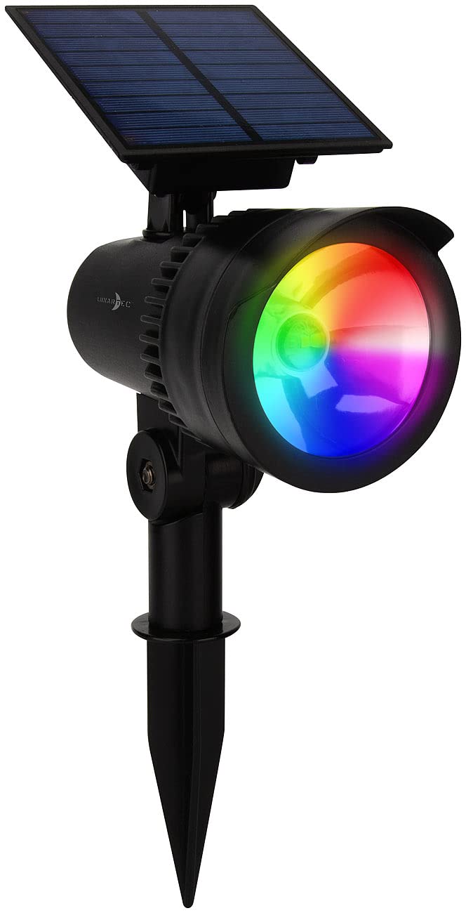 Lunartec Außenbeleuchtung Solar-Spot RGB-CCT mit App IP44