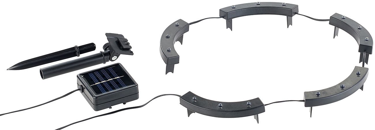 Lunartec Außenbeleuchtung Solar-Blumenlicht 15 LEDs 3er-Set