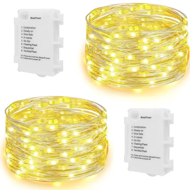 Koopower Battery Fairy Lights Lichterkette 11m 100 LED warmweiß