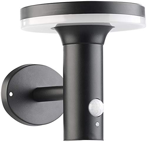 Lunartec Außenbeleuchtung Solar-Wandleuchte WL-600.solar PIR 600lm IP44