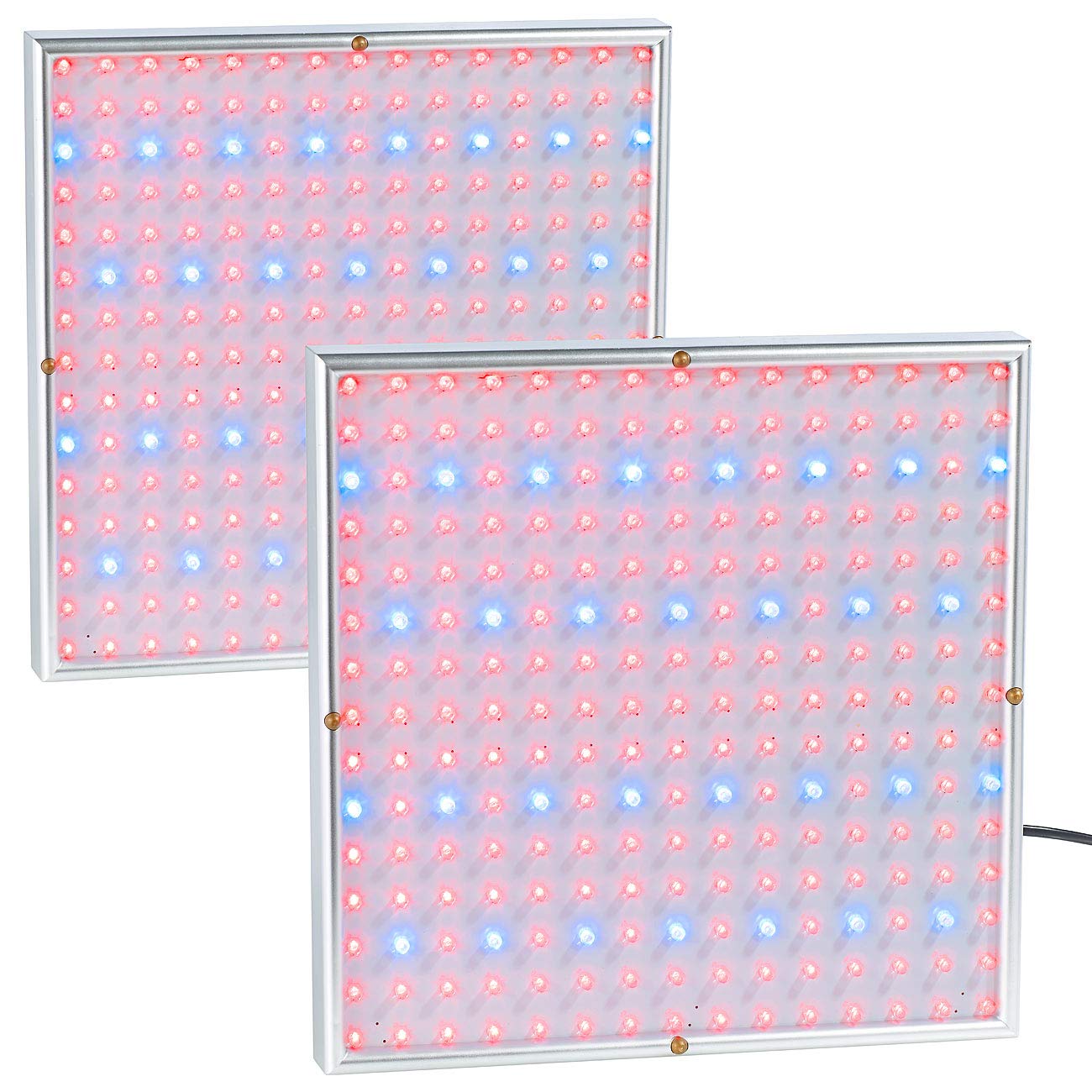 Lunartec Leuchtmittel LED-Pflanzenpanel 225 LEDs 2er Set