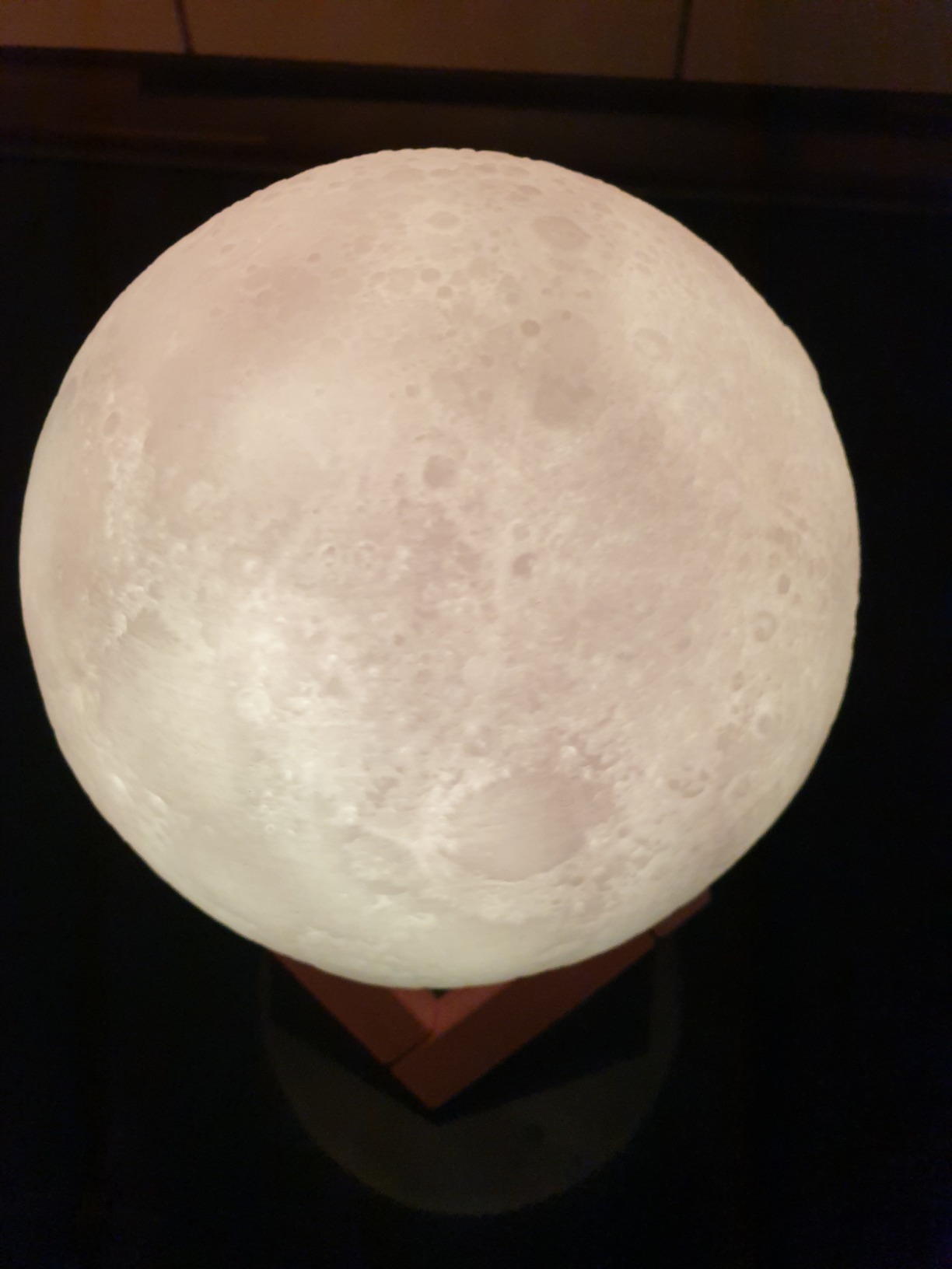 Lunartec Licht-Dekoration Mondleuchte LED 15cm Akku 16 Farben