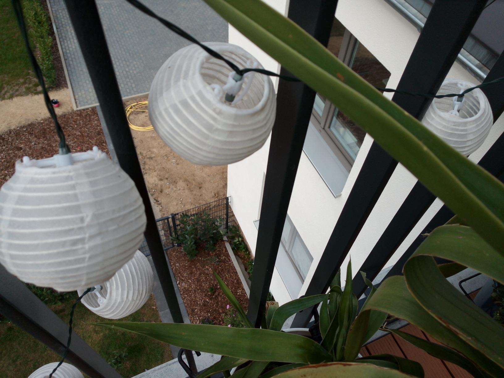 Lunartec Licht-Dekoration Solar-Lampionkette warmweiß 20er 5,8m