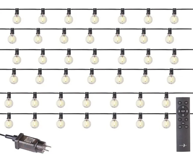 Lunartec Licht-Dekoration G40 Lichterkette 30m warmweiß IP44