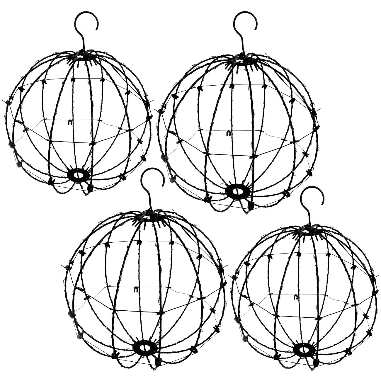 Lunartec Licht-Dekoration LED-Kugeln 2er-Set 33/28 cm Timer