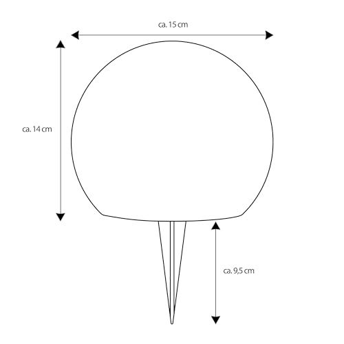 Bonetti Solar Kugelleuchte Garten 15cm warmweiß RGB