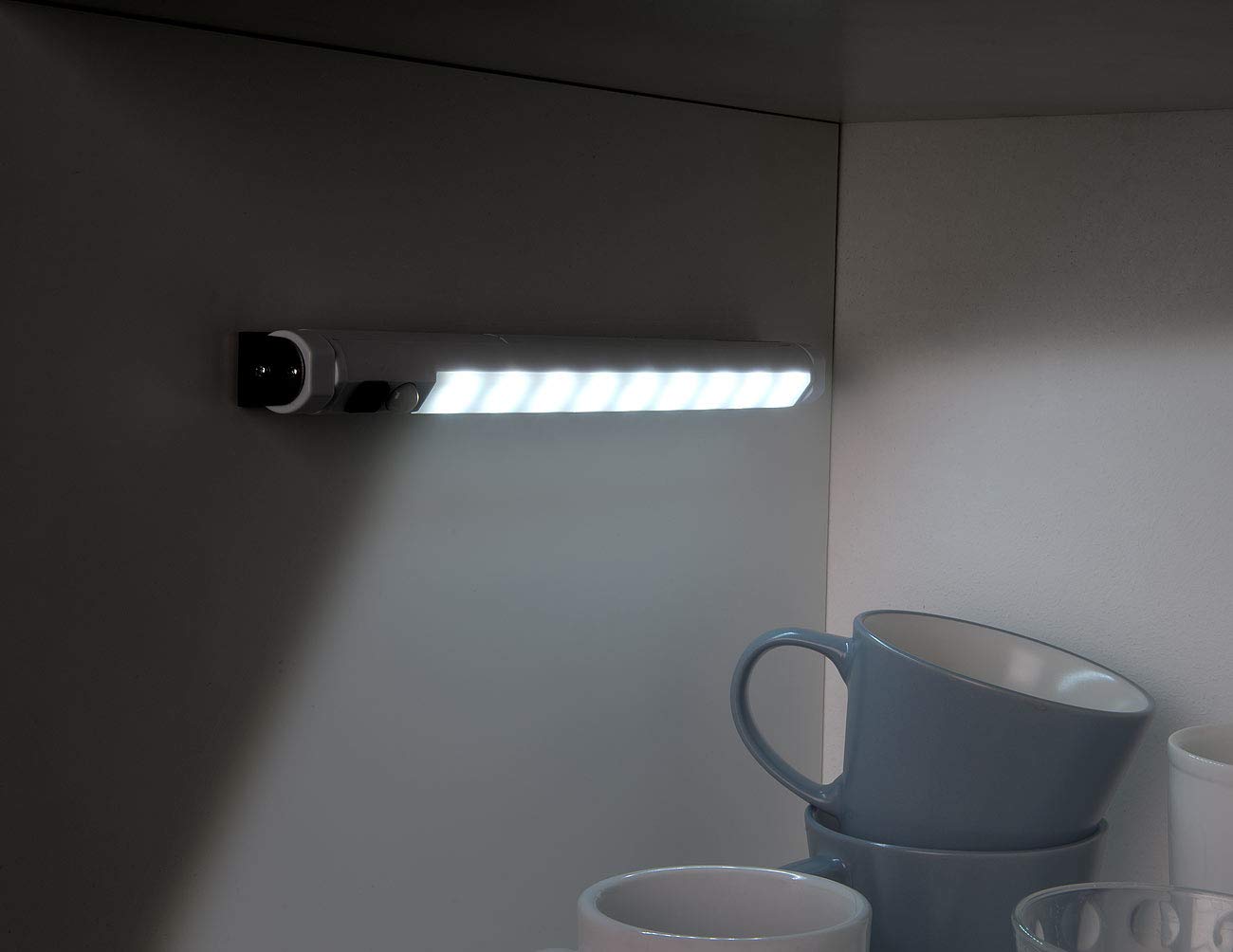 Lunartec Lichtleiste Batterie 4er-Set PIR tageslichtweiß