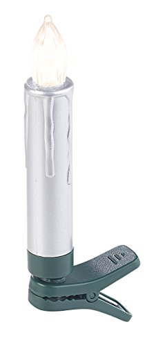 Lunartec Licht-Dekoration Christbaumkerzen LED 30er Silber Timer