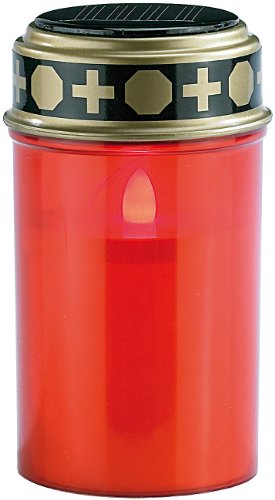 Lunartec Licht-Dekoration Solar Grablicht rot mit Sensor
