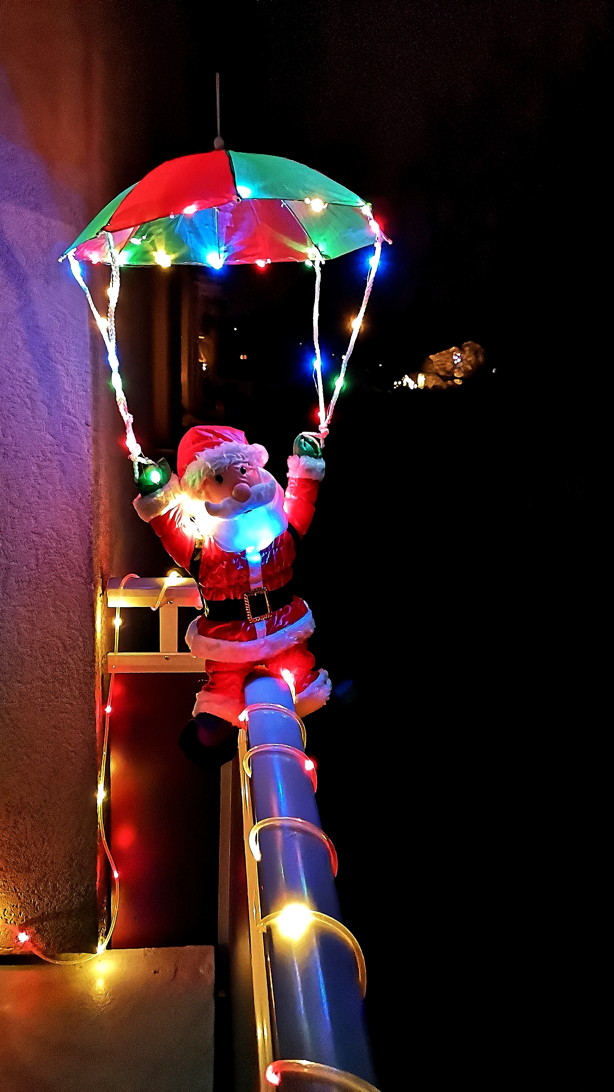 Bonetti LED Lichterketten Weihnachtsmann Strickleiter 30 LEDs
