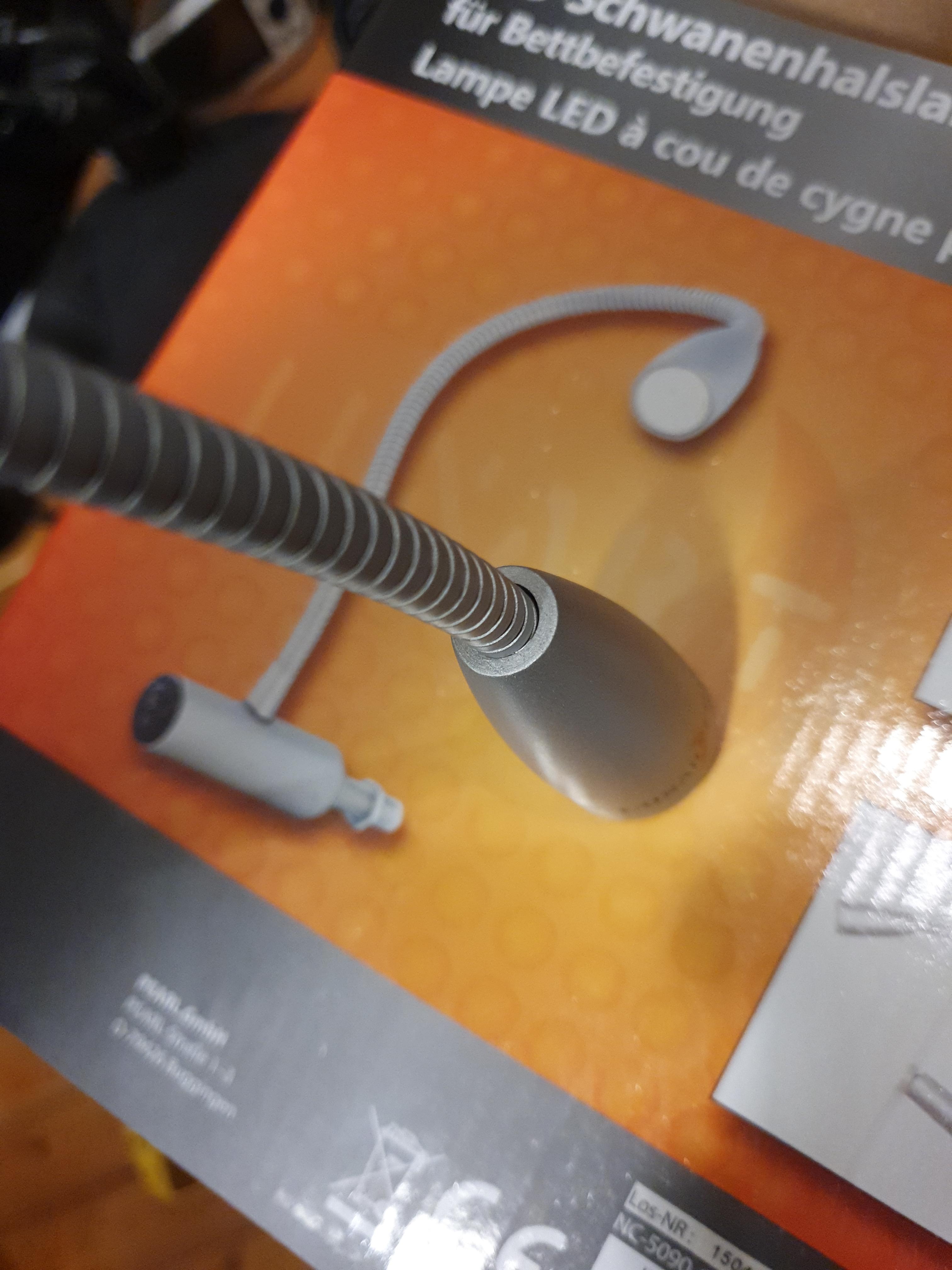 Lunartec Innenbeleuchtung 2er Bettleuchte Schwanenhals 45cm