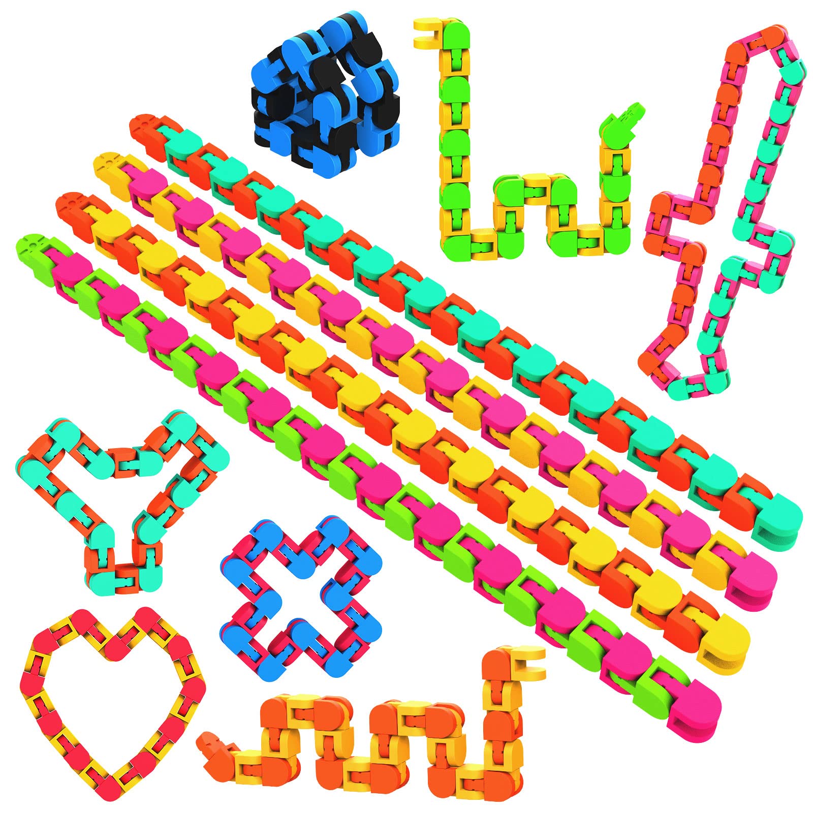 WEARXI Spielzeug Magische Schlangen 12er-Set mehrfarbig