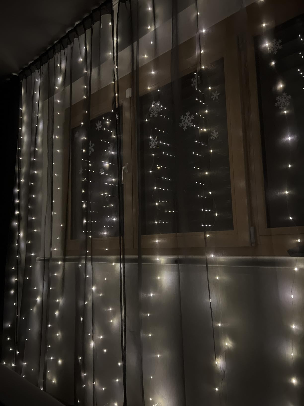 WEARXI Lichterketten Lichtvorhang 300 LED 3x3m warmweiß