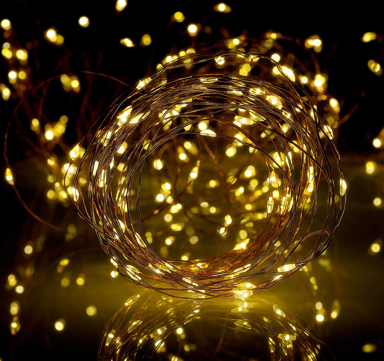 Lunartec Licht-Dekoration Solar-Lichterkette 200 LEDs 22 m warmweiß
