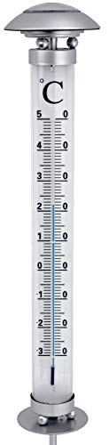 Bonetti Solar Lights Gartenthermometer 112cm kaltweiß mit Erdspieß