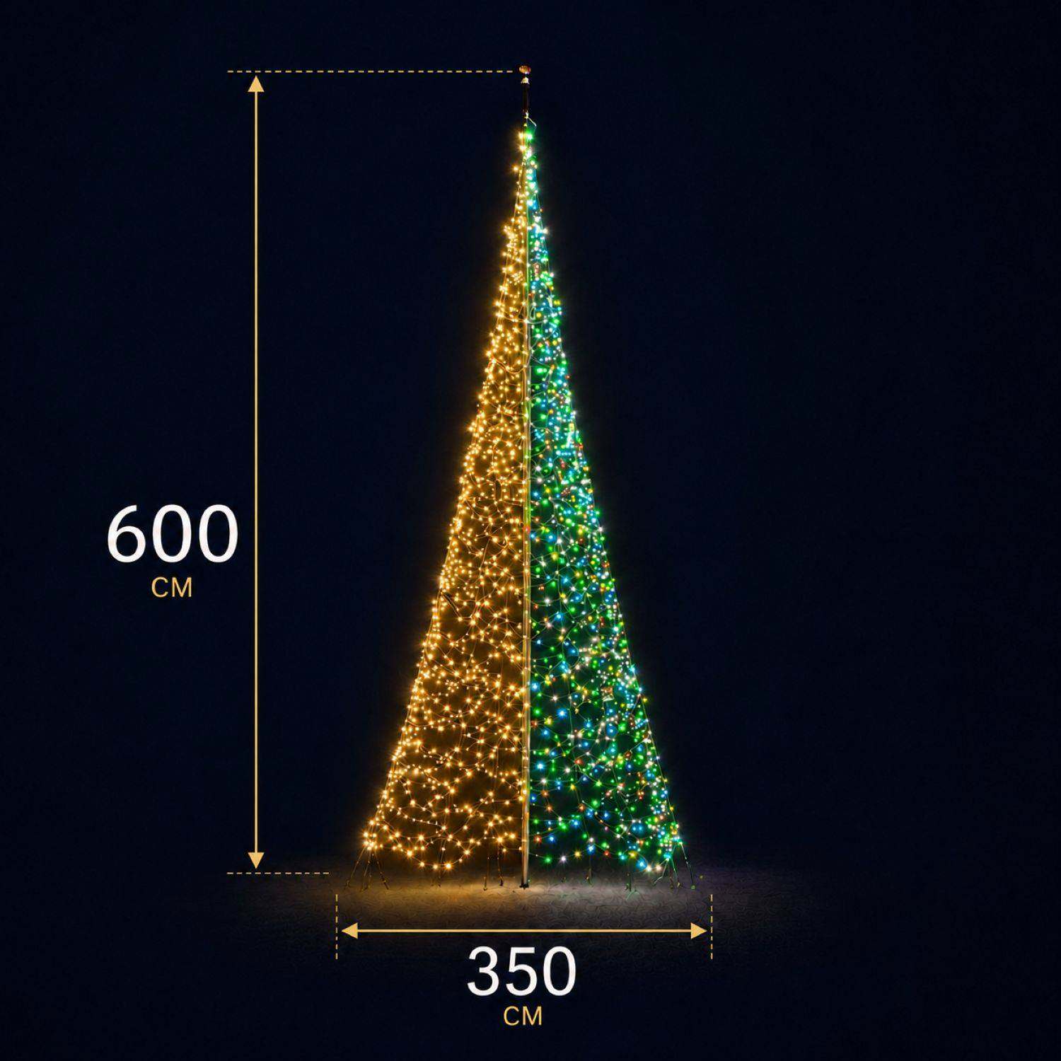 Fairybell Premium 6 Meter Weihnachtsbaum 2048 LED Luminous Switch